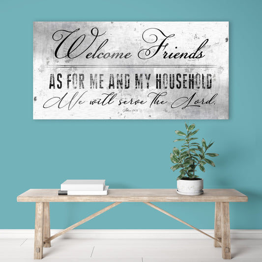 Christian Welcome Sign, Family Sign - HoneycombProverbs - Signs - Christian Wall Art