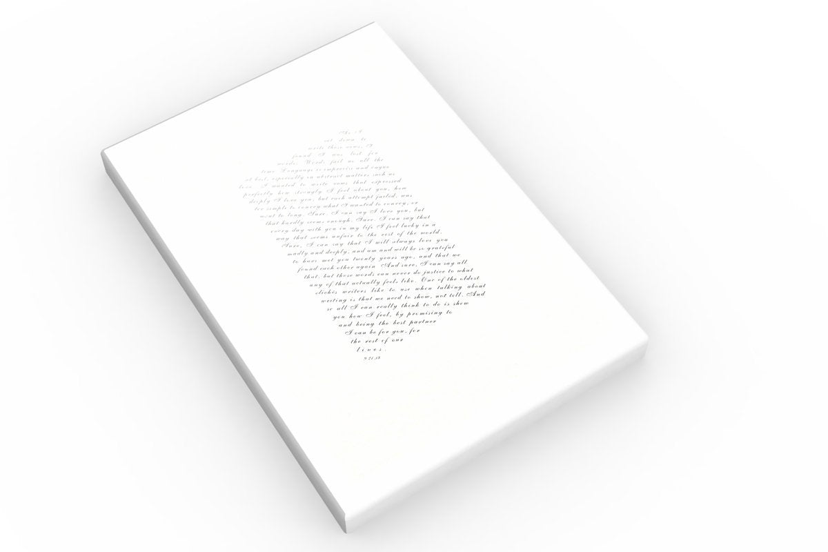 1st anniversary gift, Ombre, printed vows, Wedding Vows, Framed, Print, Gift, her, Christmas, Anniversary, Vow art, paper, first, husband