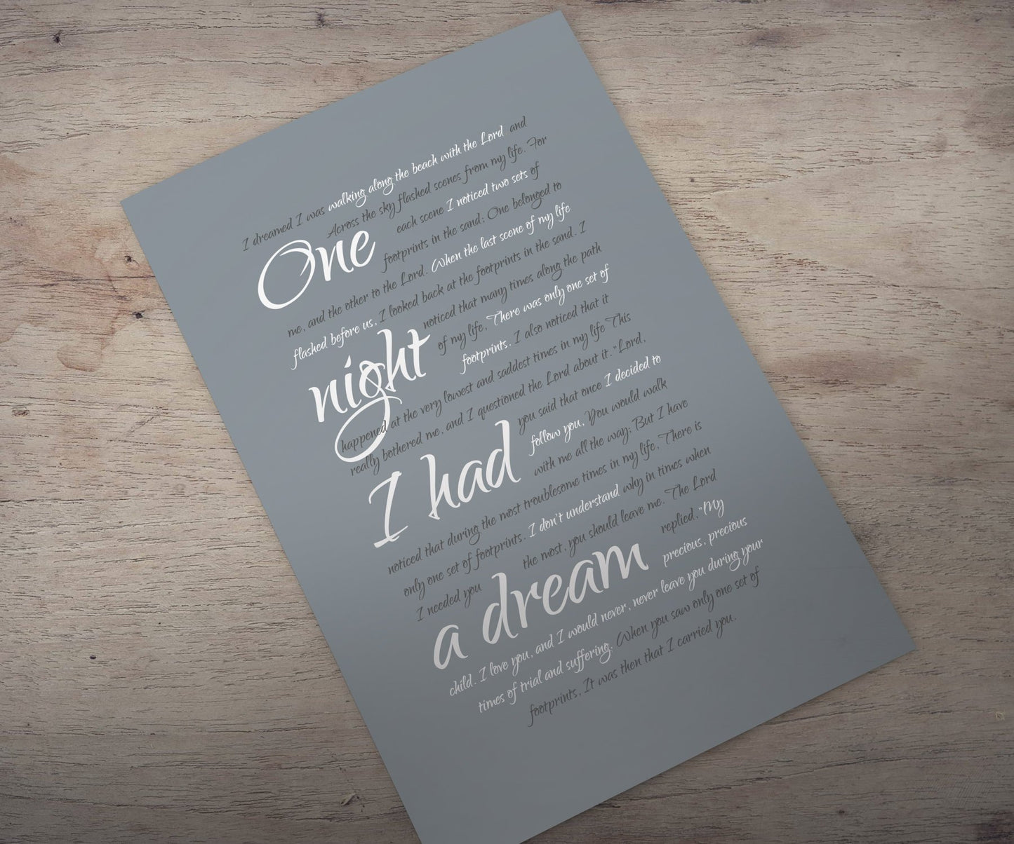 Framed Footprints Poem, Footprints in the Sand, fine art, bible verse print, beach decor, Christian, wall decor, pastor, teacher, mom, gift