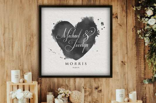 Lovestamp Framed Personalized Paper Gift