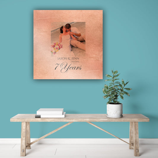 Persoanlized Distressed Copper Anniversary Photo Gift