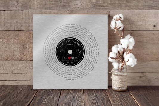 Ten Years Down, Rustic Song Lyric Sign