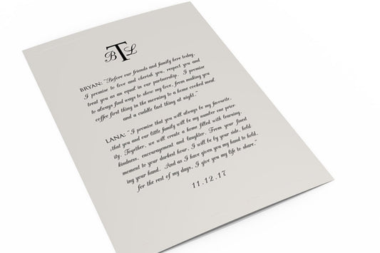 Monogrammed Wedding Vow Art - HoneycombProverbs - Giclée - Wedding Vow Wall Art