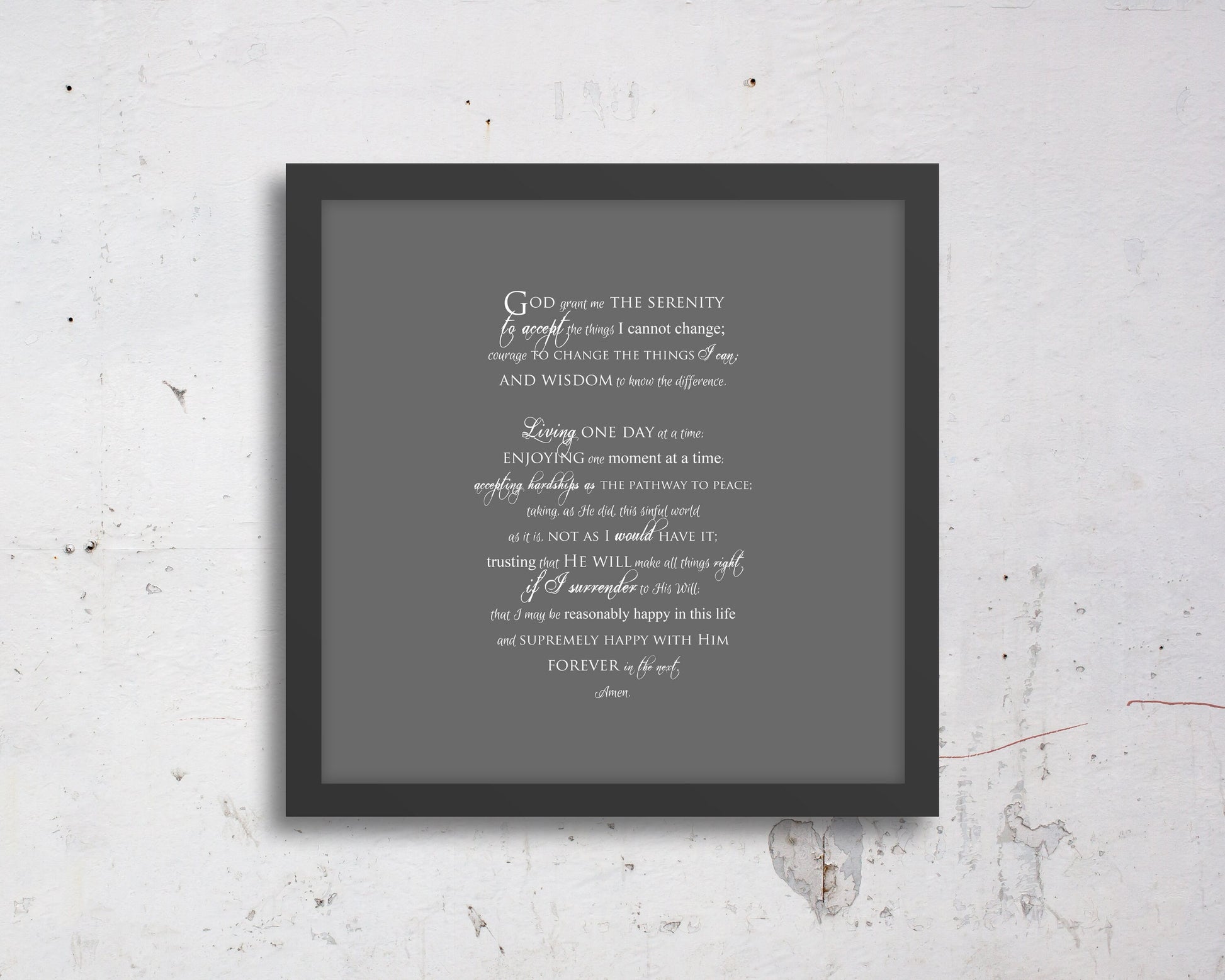 Serenity Prayer Custom Framed or Canvas Gift Decor - HoneycombProverbs - Giclée - Christian Wall Art