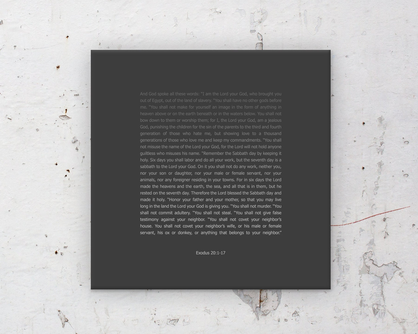 The 10 Commandments Modern Ombre Custom Christian Wall Decor - HoneycombProverbs - Religious Home & Decor - Christian Wall Art