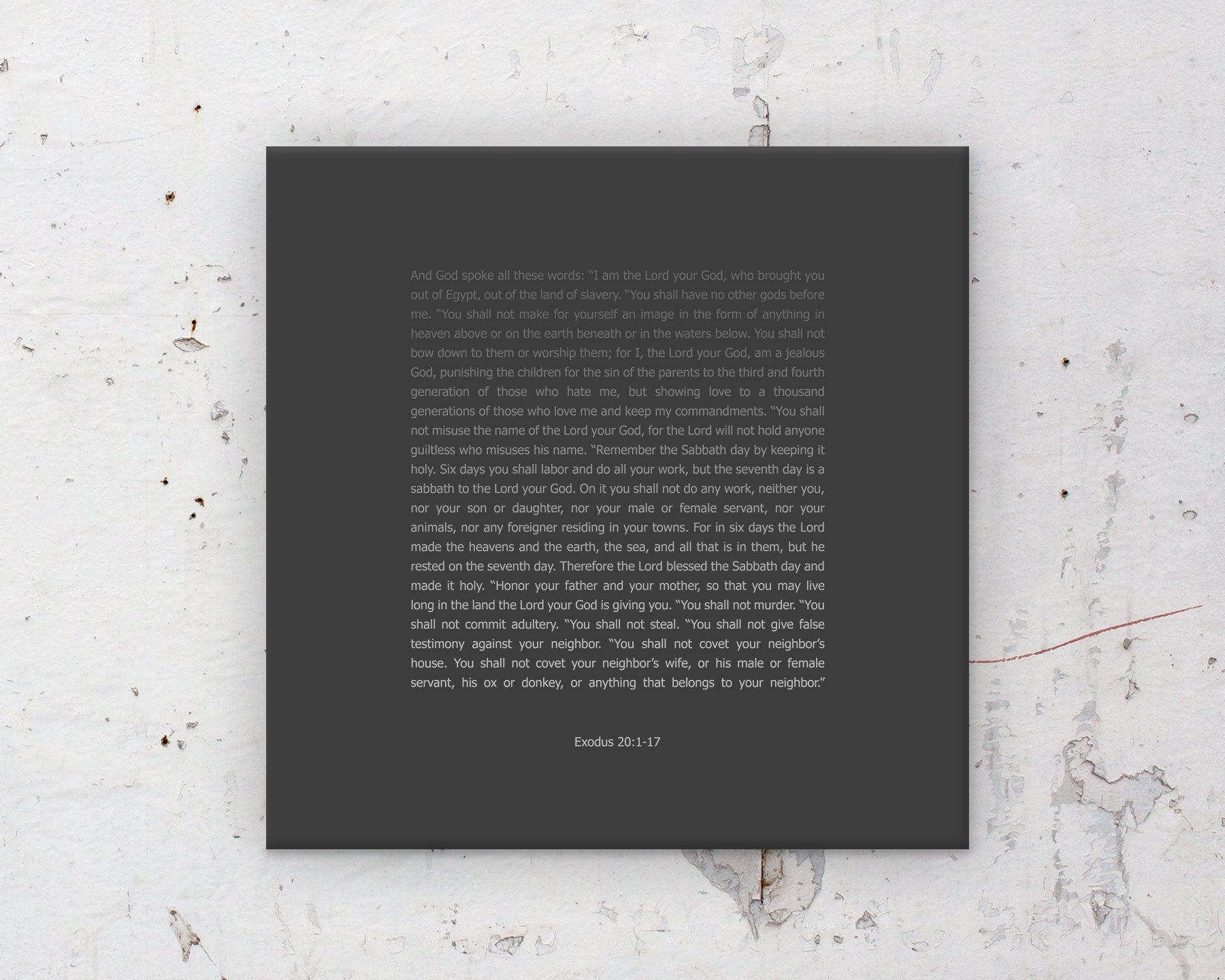 The 10 Commandments Modern Ombre Custom Christian Wall Decor - HoneycombProverbs - Religious Home & Decor - Christian Wall Art