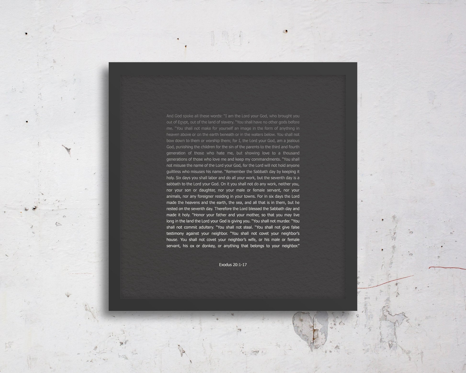 The 10 Commandments Modern Ombre Custom Christian Wall Decor - HoneycombProverbs - Religious Home & Decor - Christian Wall Art