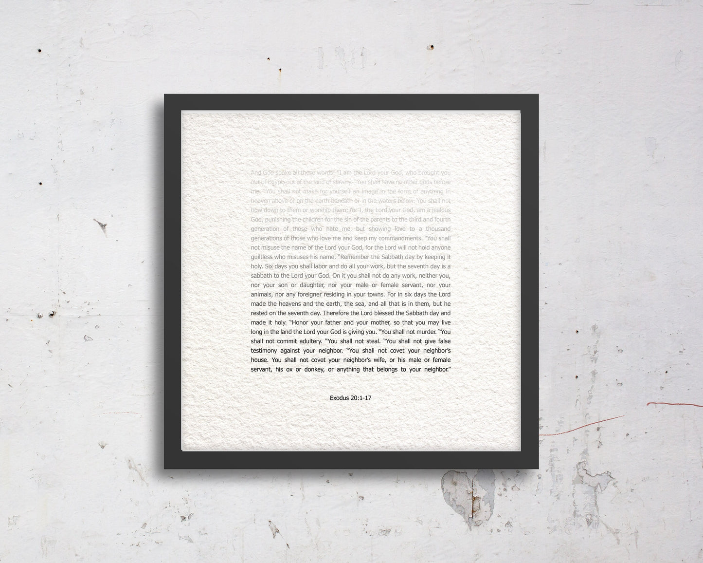 The 10 Commandments Ombre Scripture Art - HoneycombProverbs - Giclée - Christian Wall Art