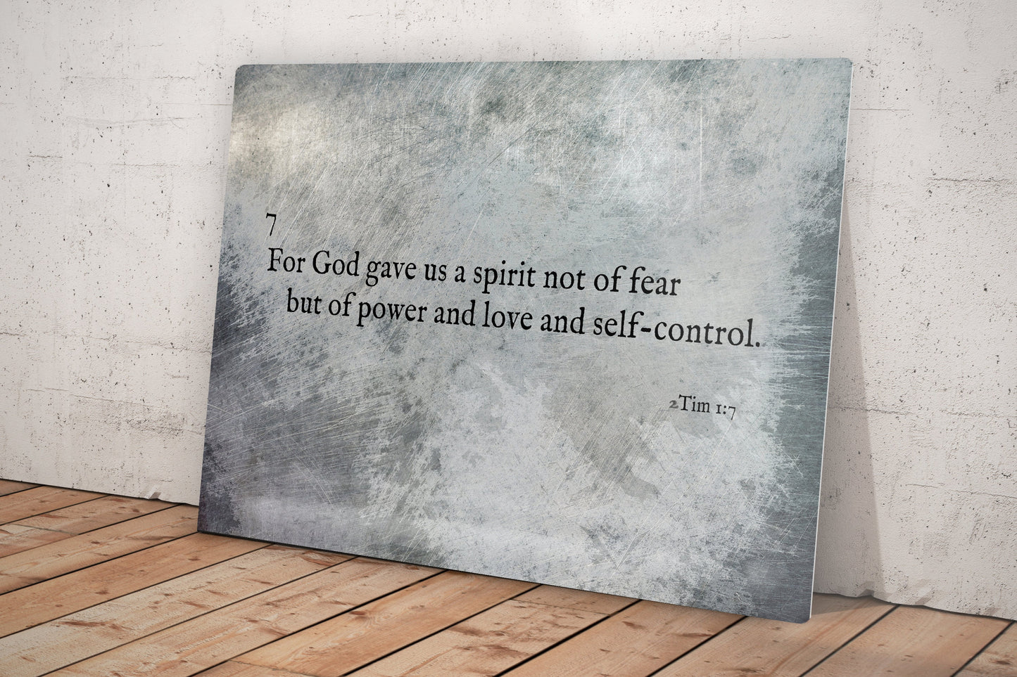 2 Timothy 1:7, Metal Christian Art - HoneycombProverbs - Signs - Christian Wall Art