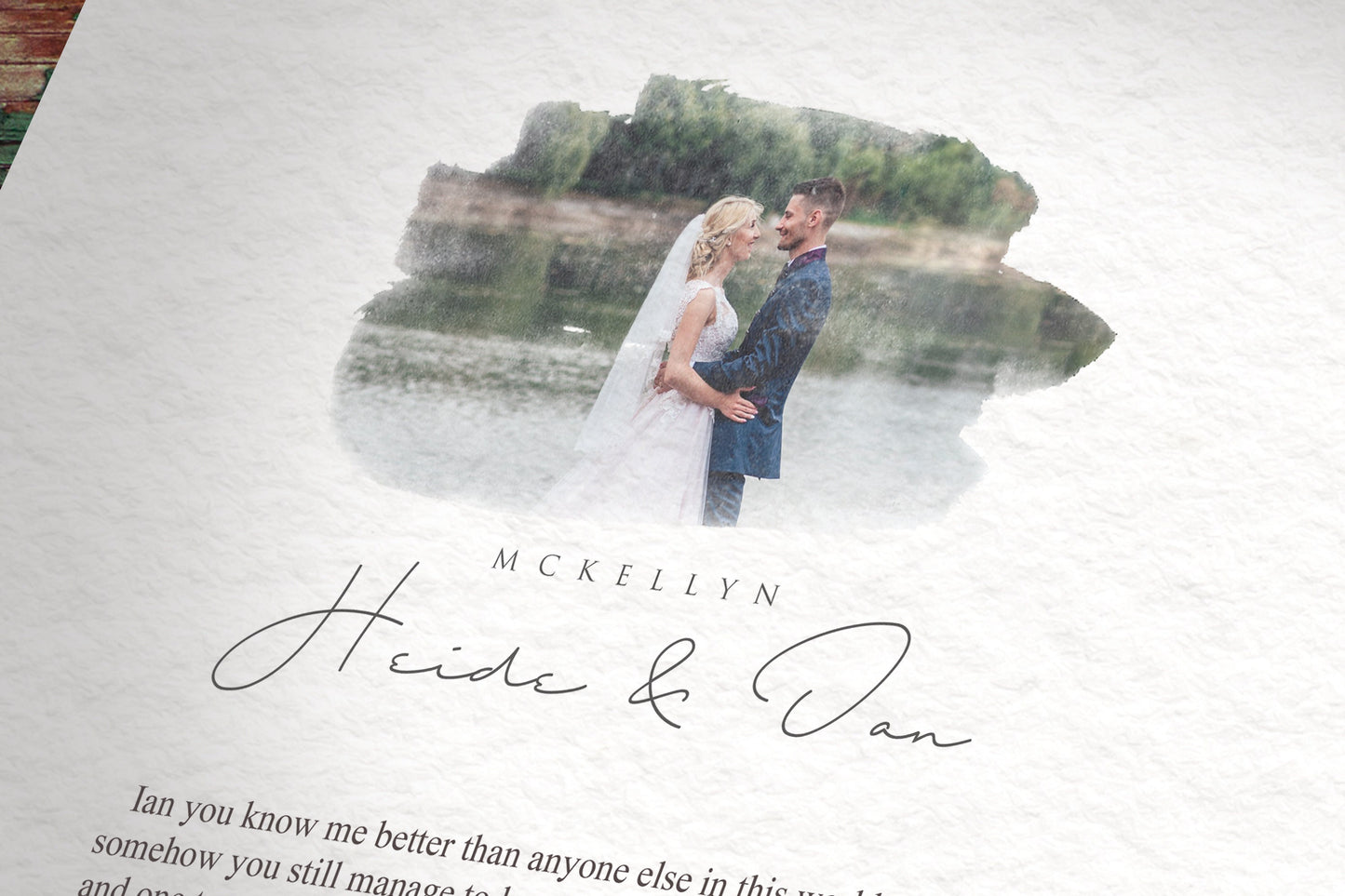 Framed Wedding Vows and Photo Gift - HoneycombProverbs - Gifts For The Couple - Wedding Vow Wall Art