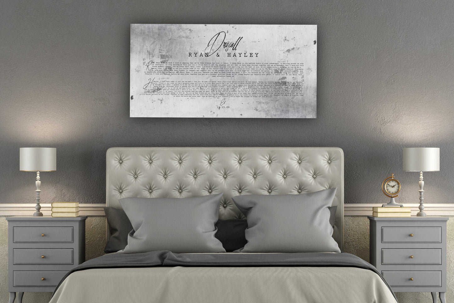 Personalized Distressed Tin Wedding Vow Sign - HoneycombProverbs - Signs - Wedding Vow Wall Art