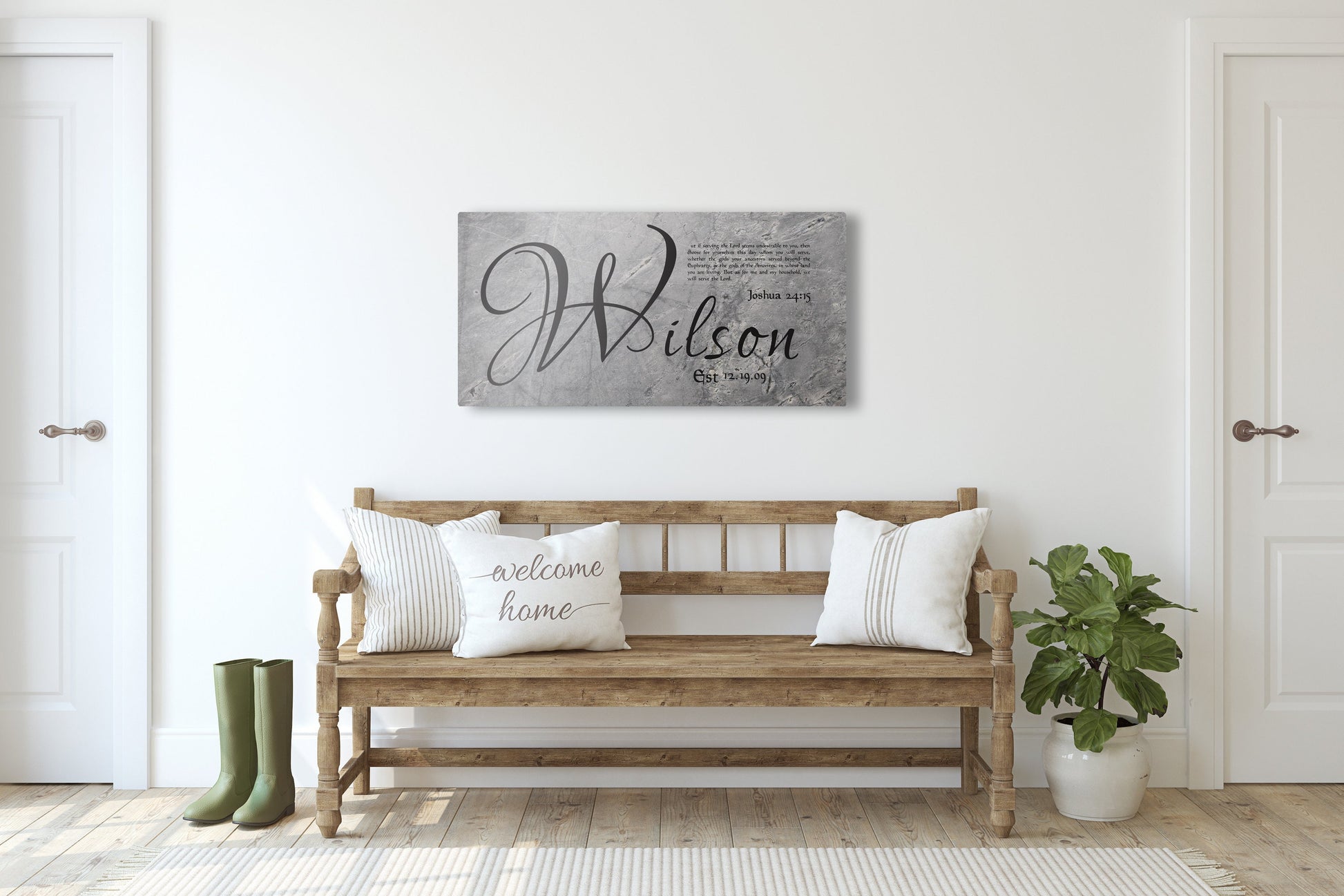 Personalized Family Name Sign on Tin - HoneycombProverbs - Signs - Name Signs Wall Art