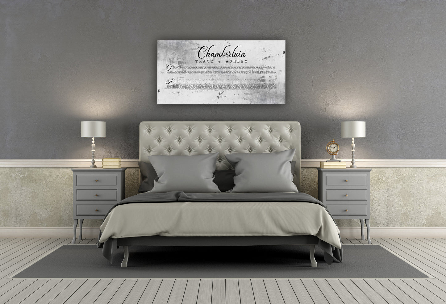 Personalized Distressed Tin Wedding Vow Sign - HoneycombProverbs - Signs - Wedding Vow Wall Art