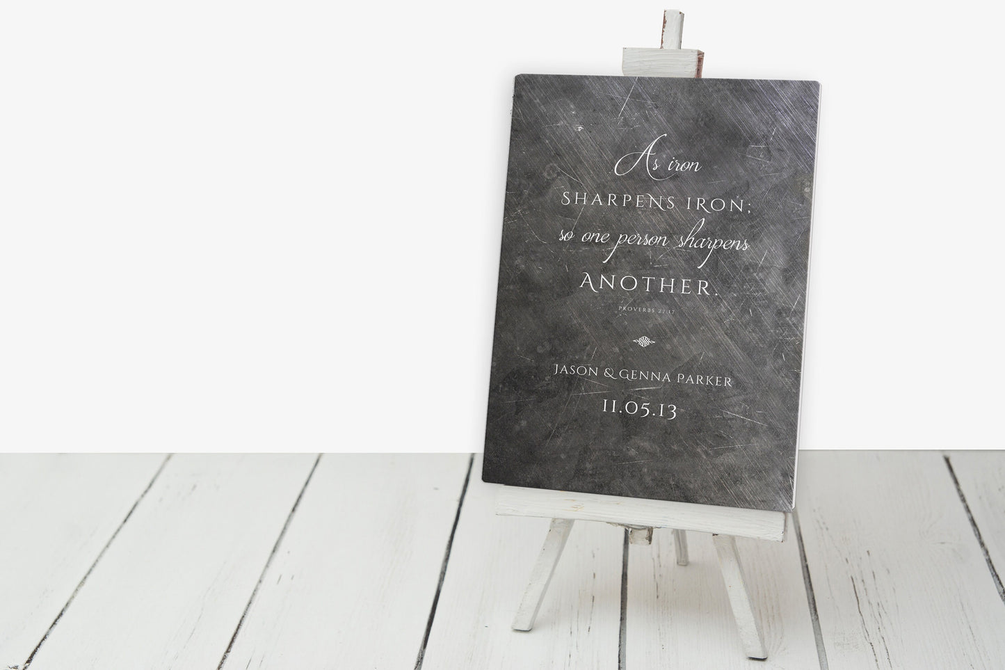 As Iron Sharpens Iron Personalized Gift - HoneycombProverbs - Gifts For The Couple - Christian Wall Art