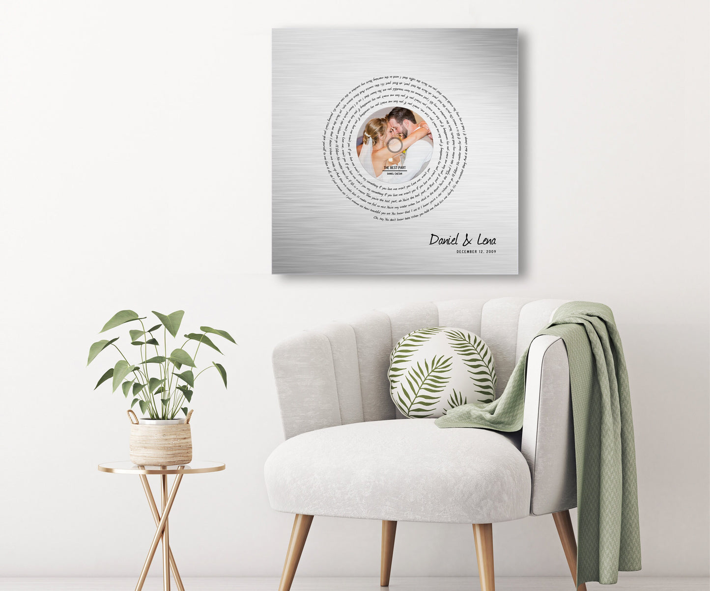 Song Lyric Record on Tin - HoneycombProverbs - Signs - Record Album Lyrics Art