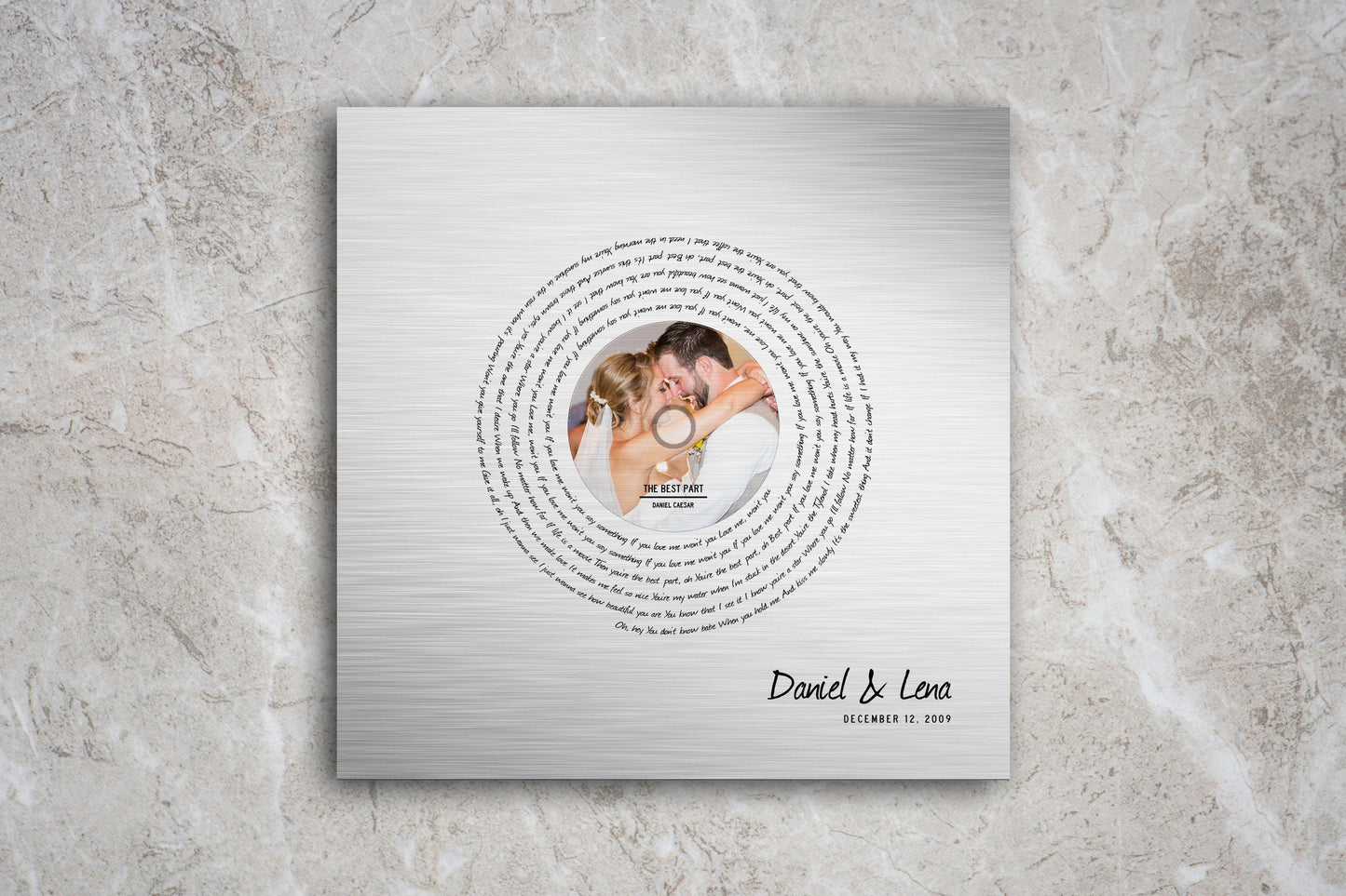 Song Lyric Record on Tin - HoneycombProverbs - Signs - Record Album Lyrics Art