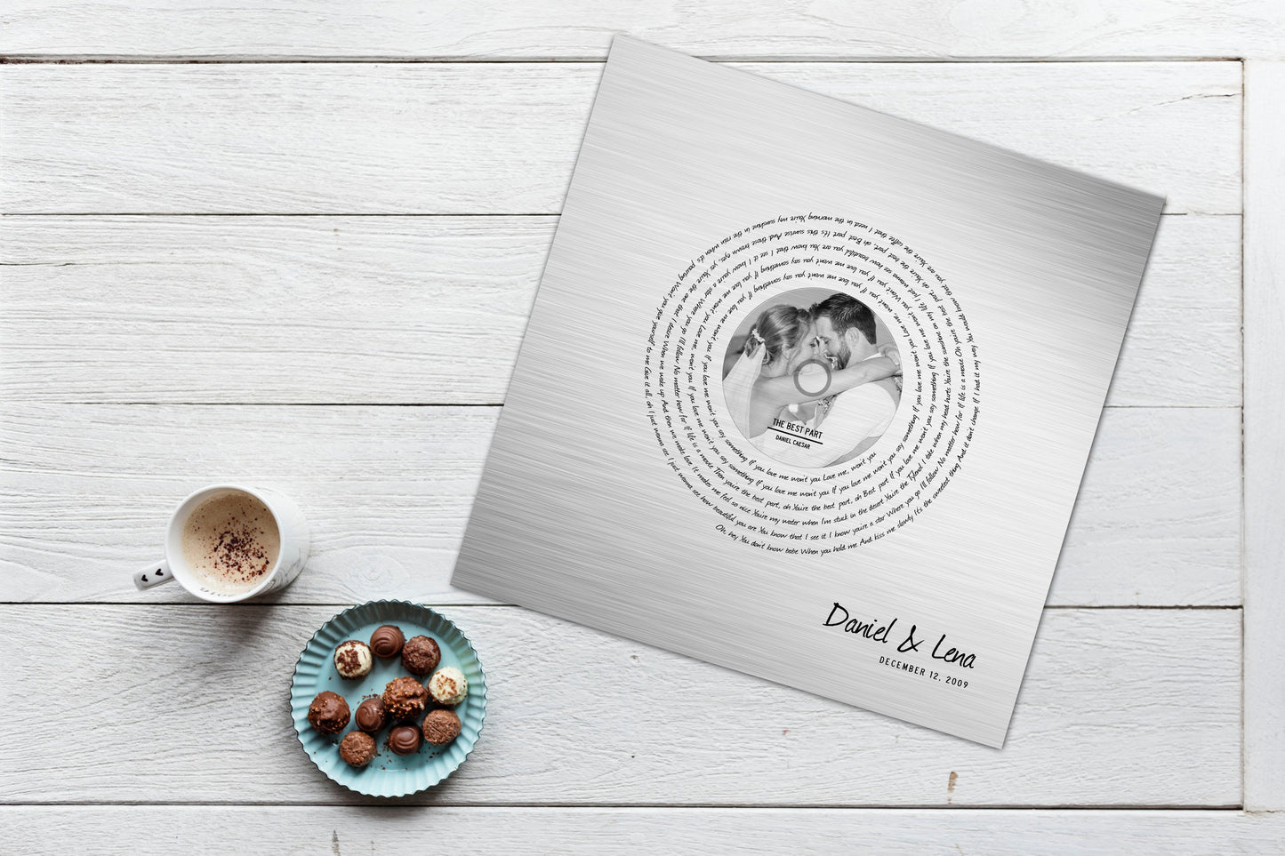 Song Lyric Record on Tin - HoneycombProverbs - Signs - Record Album Lyrics Art