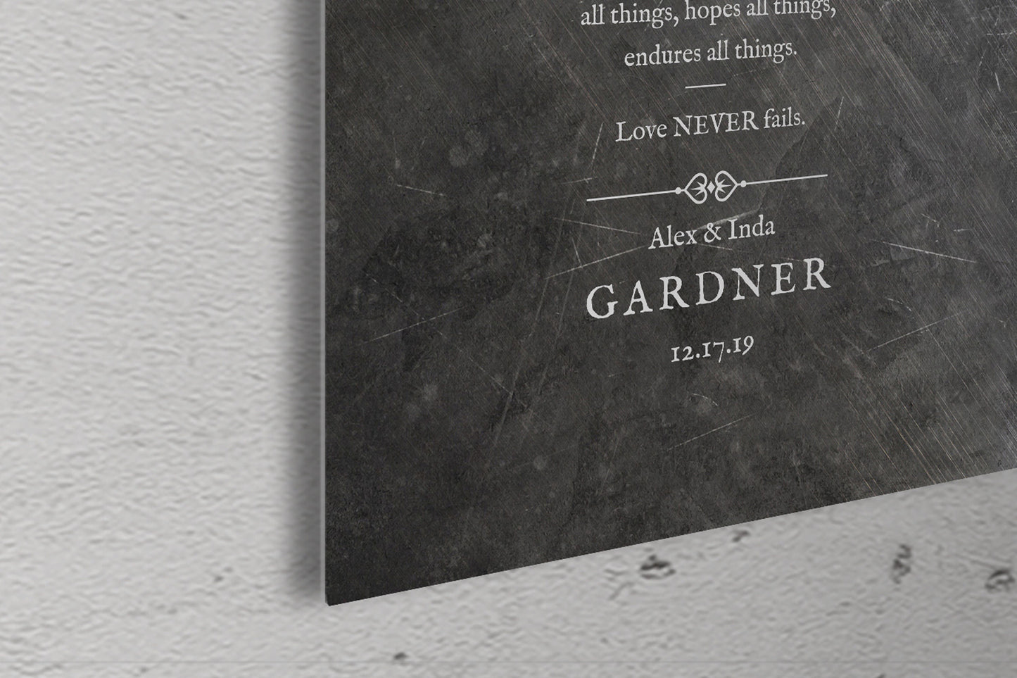 1 Cor 13 Monogrammed Couple's Gift - HoneycombProverbs - Signs - Christian Wall Art