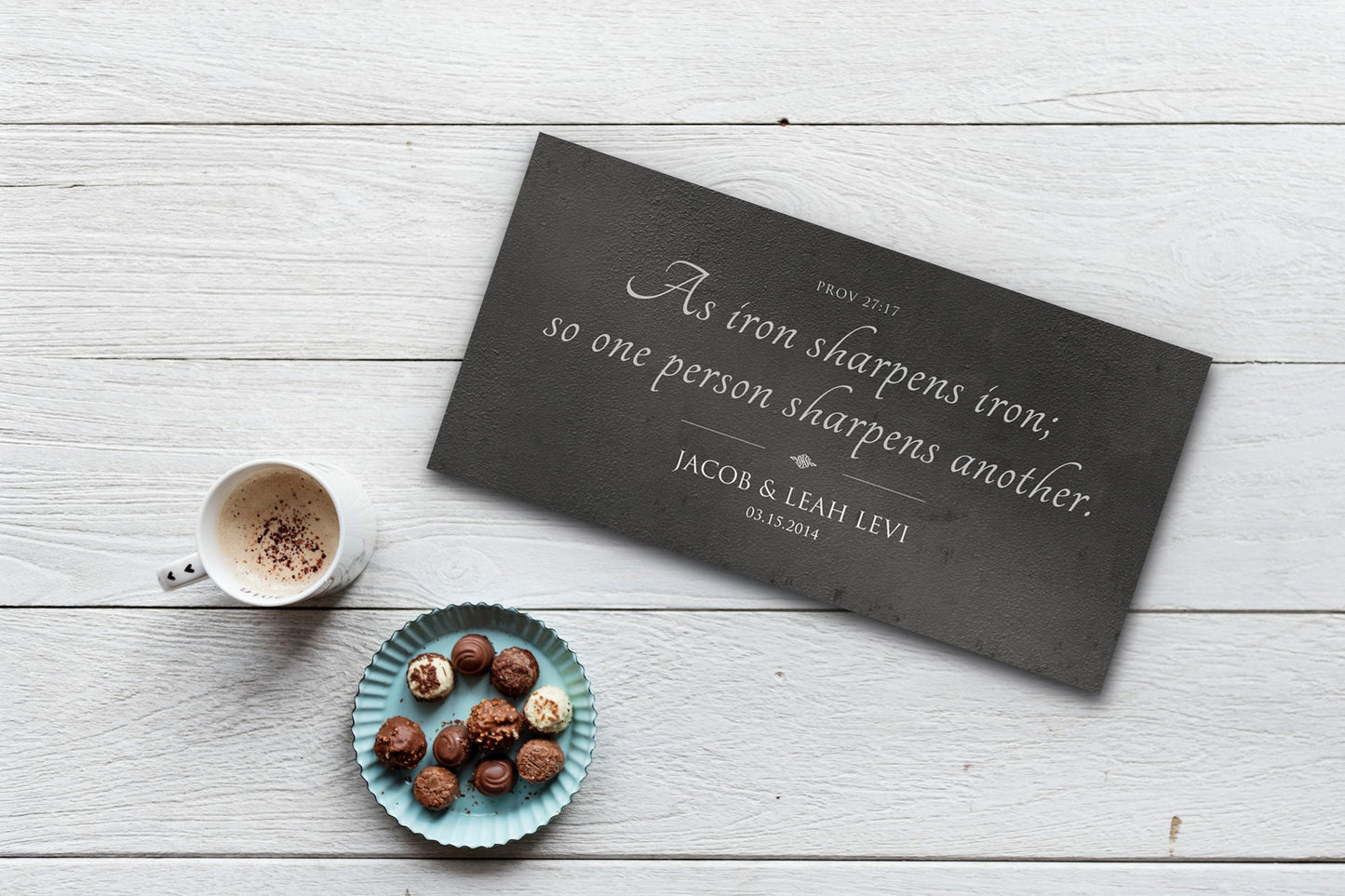 Rustic Scripture Gift - Iron Sharpens Iron Sign - HoneycombProverbs - Gifts For The Couple - Christian Wall Art