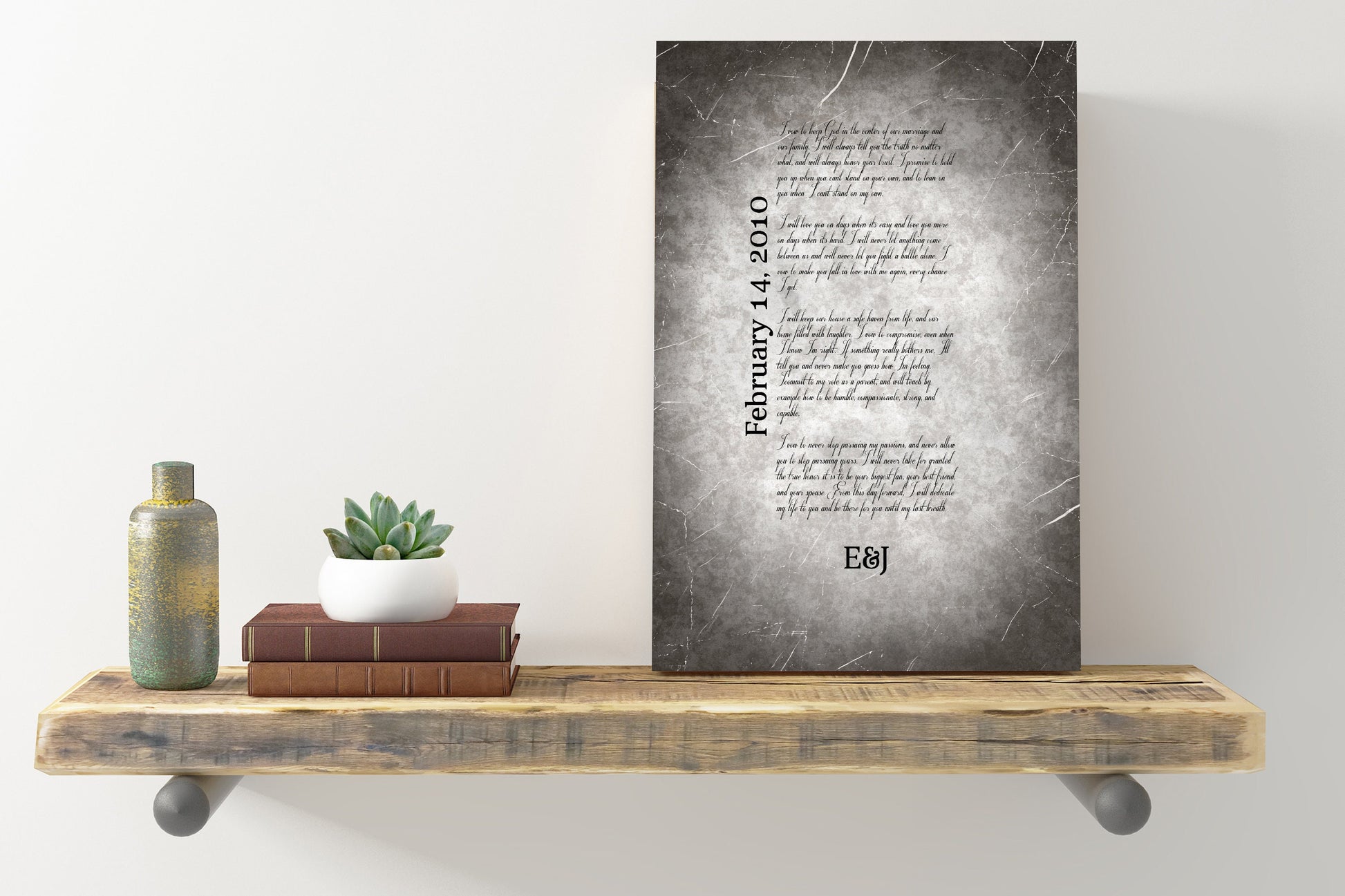 Grunge Metal Song Lyric Sign on Tin - HoneycombProverbs - Gifts For The Couple - Vintage Lyrics Wall Art