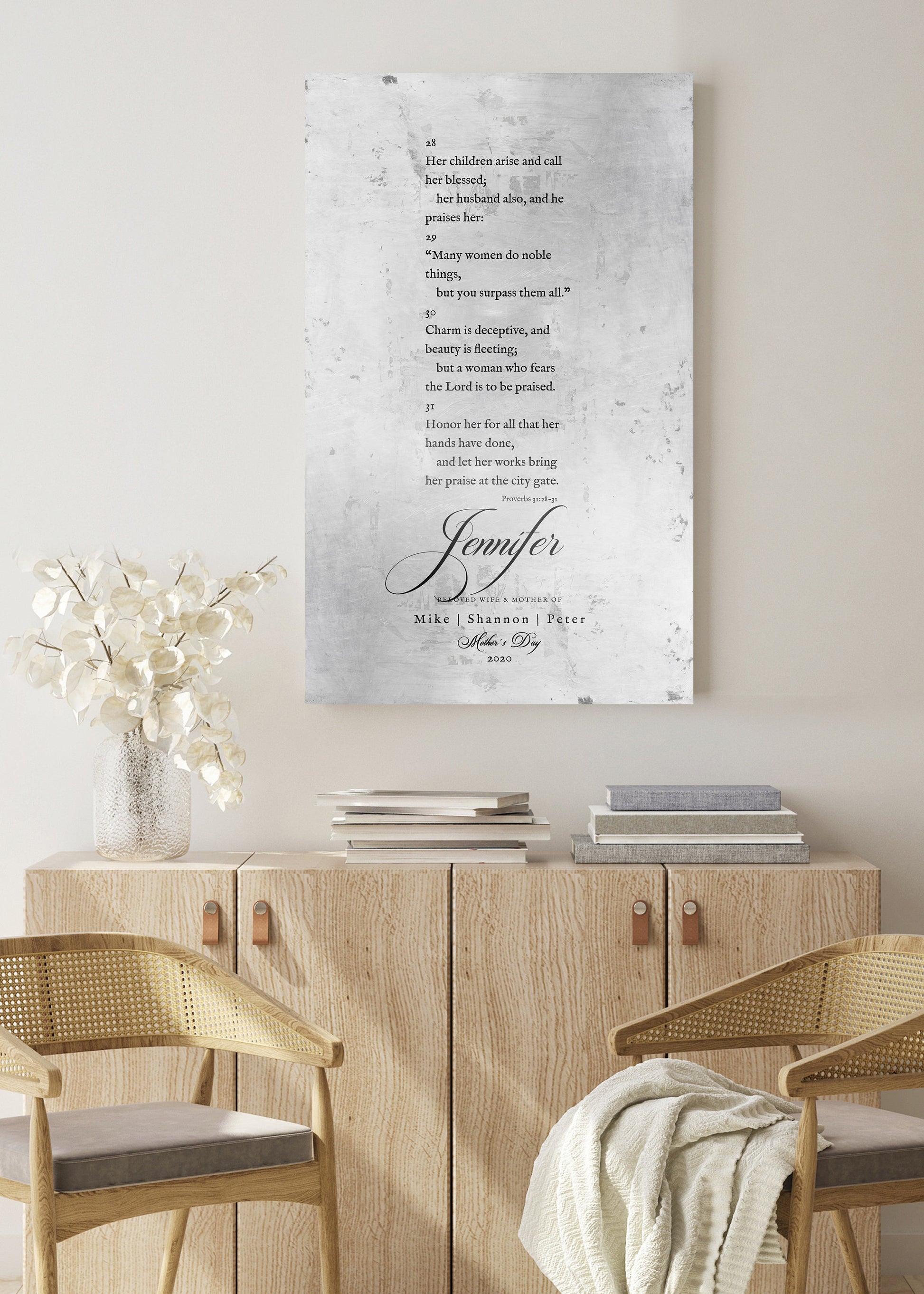 Personalized Proverbs 31 Sign - HoneycombProverbs - Wall Decor - Tin Anniversary Gifts