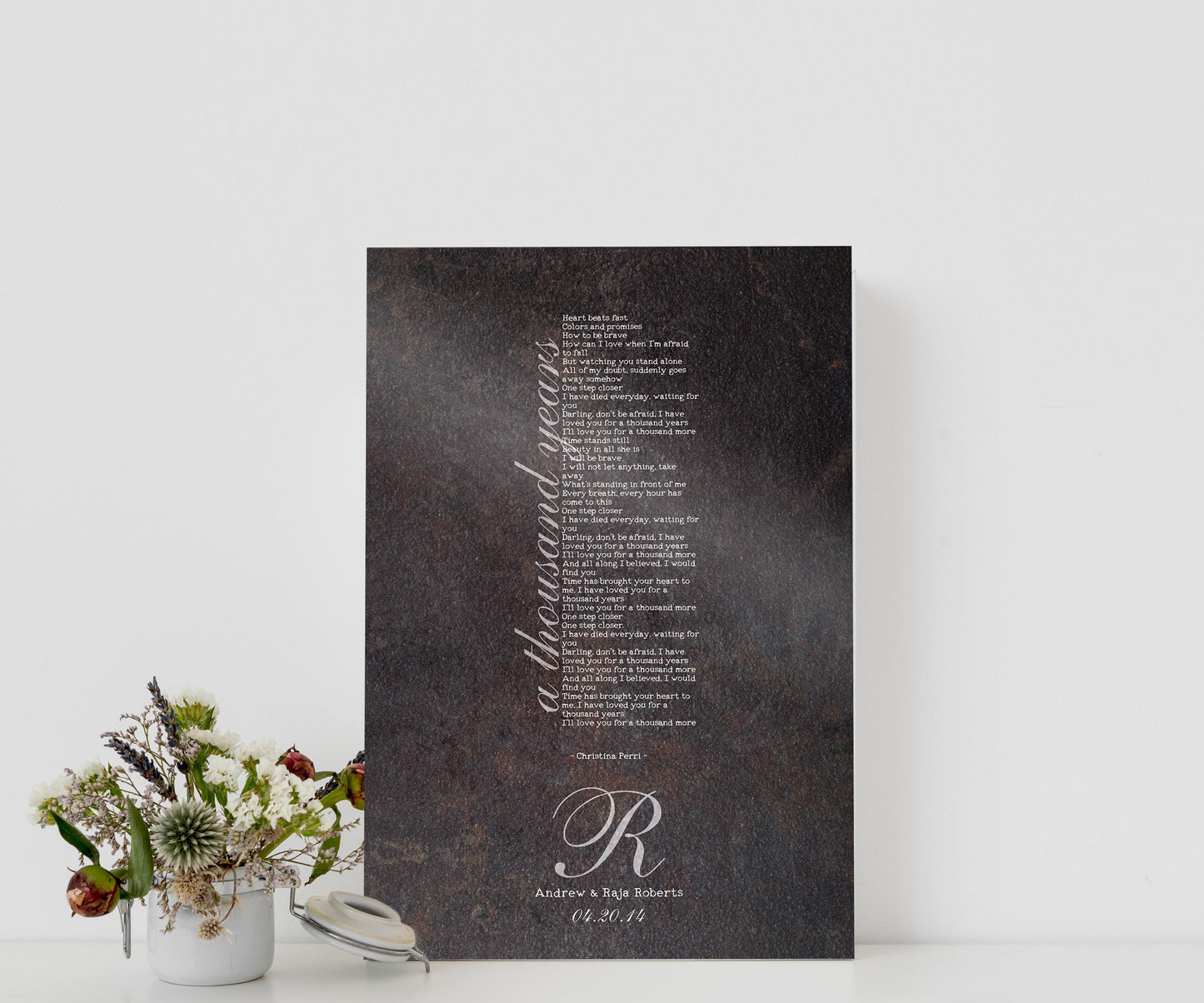 Iron Anniversary Gift, 6th Anniversary Gift, Monogram Anniversary Gift, Iron Gift, Anniversary Iron Gift, Our Song, 6 Year Anniversary Gift - HoneycombProverbs - Gifts For The Couple - Iron Anniversary Gifts