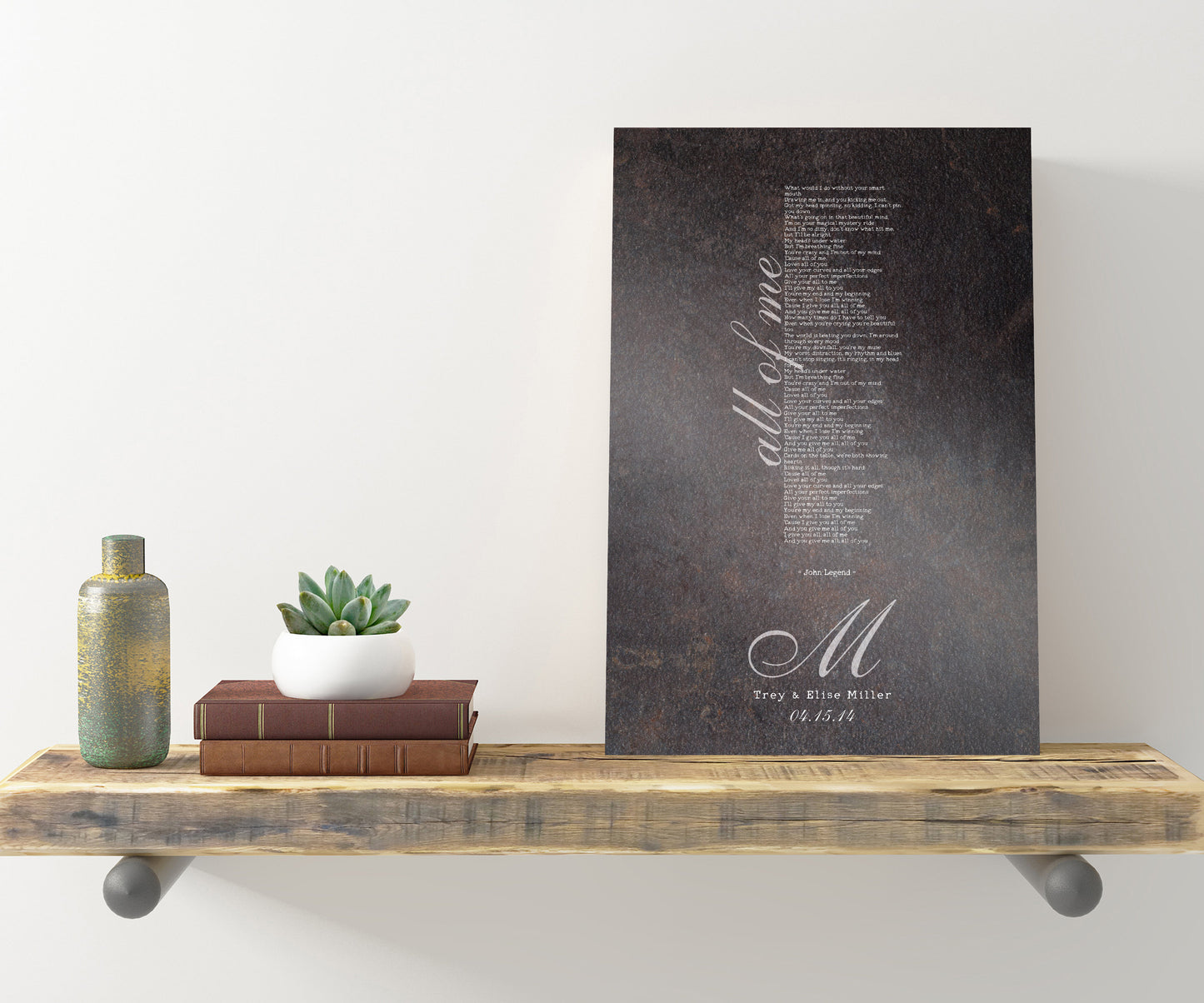 Iron Anniversary Gift, 6th Anniversary Gift, Monogram Anniversary Gift, Iron Gift, Anniversary Iron Gift, Our Song, 6 Year Anniversary Gift - HoneycombProverbs - Gifts For The Couple - Iron Anniversary Gifts