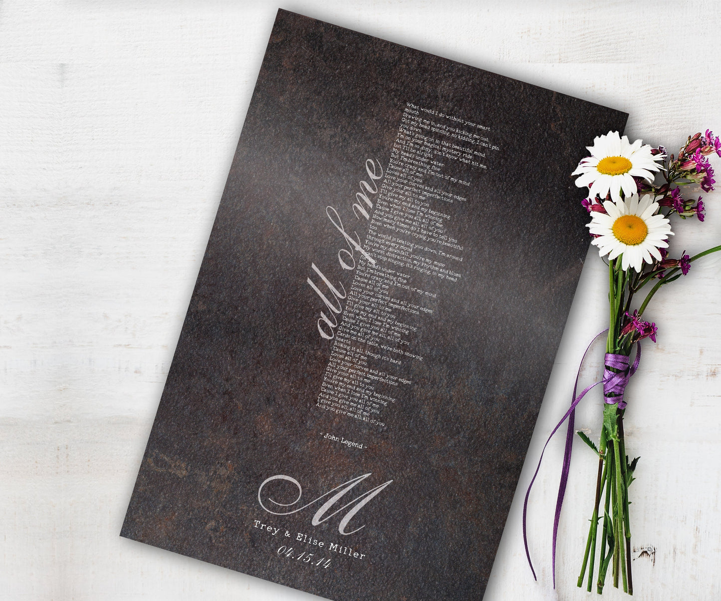 Iron Anniversary Gift, 6th Anniversary Gift, Monogram Anniversary Gift, Iron Gift, Anniversary Iron Gift, Our Song, 6 Year Anniversary Gift - HoneycombProverbs - Gifts For The Couple - Iron Anniversary Gifts