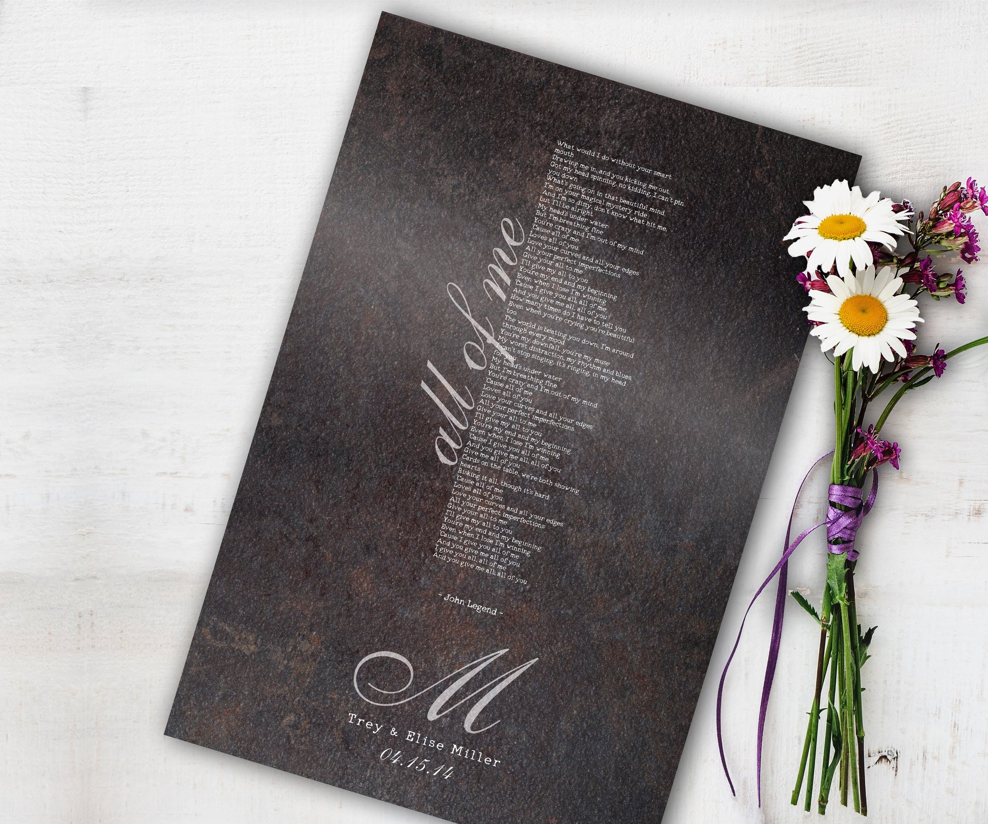 Iron Anniversary Gift, 6th Anniversary Gift, Monogram Anniversary Gift, Iron Gift, Anniversary Iron Gift, Our Song, 6 Year Anniversary Gift - HoneycombProverbs - Gifts For The Couple - Iron Anniversary Gifts