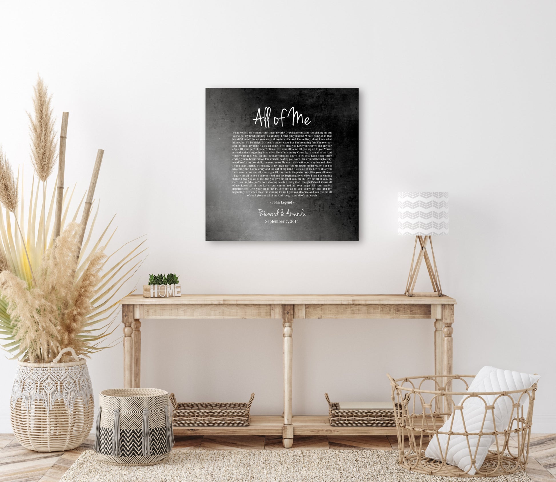 Rugged Custom Song Lyric Art - HoneycombProverbs - Wall Decor - Rustic Lyrics Wall Decor