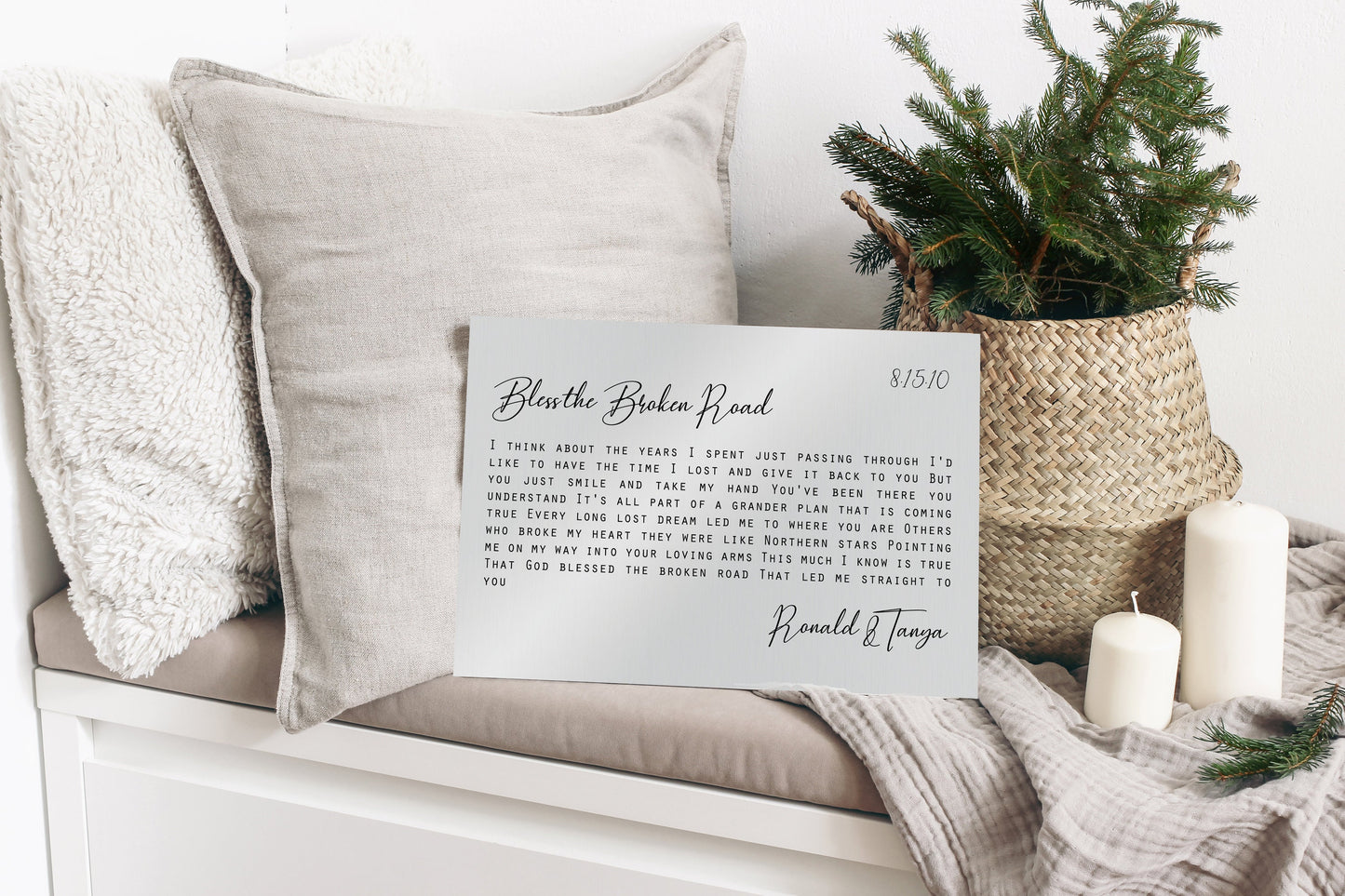 Tin Anniversary Song Print - HoneycombProverbs - Signs - Modern Lyrics Wall Decor