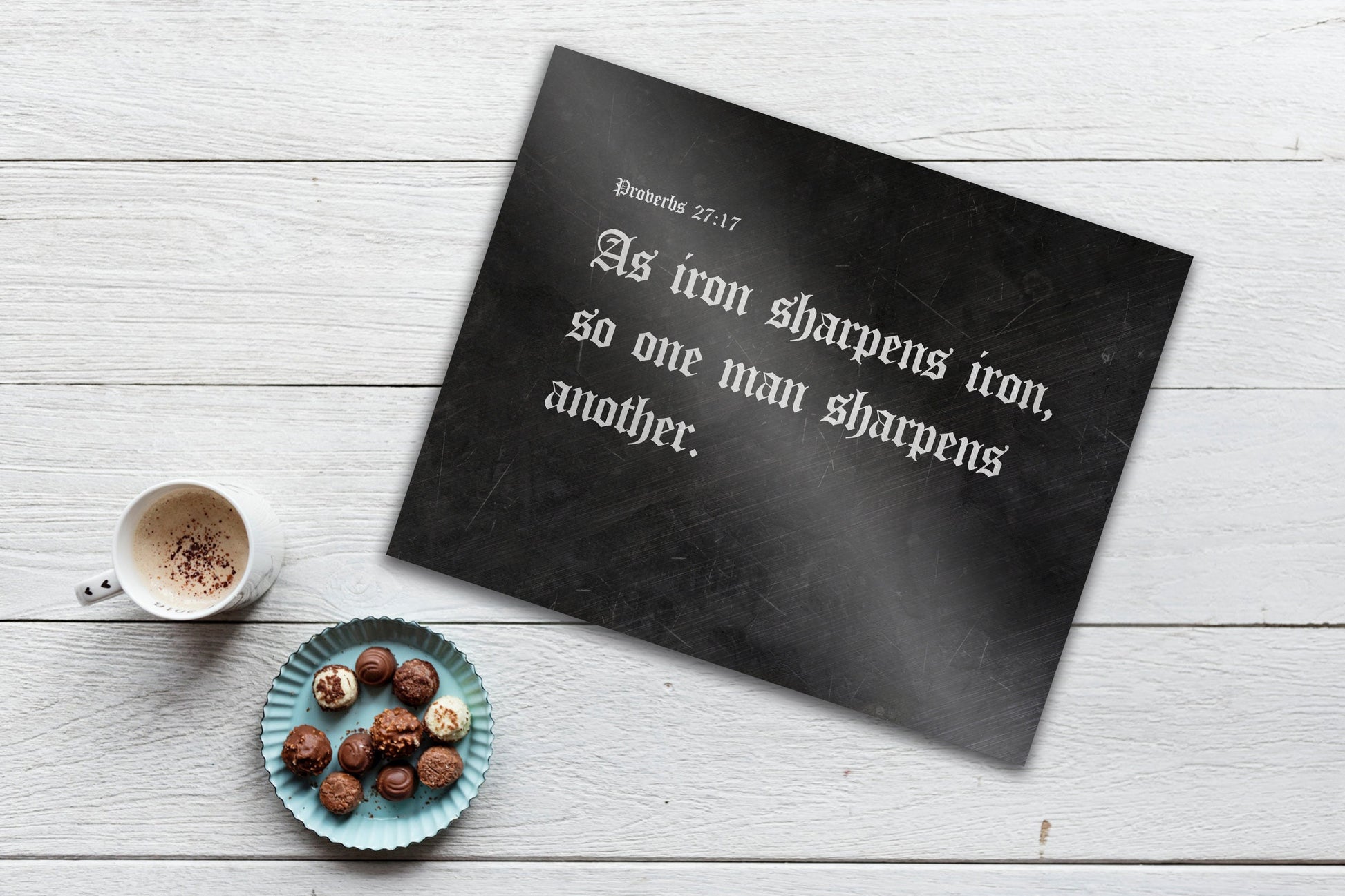 Iron Sharpens Iron, Iron Gift - HoneycombProverbs - Gifts For The Couple - Christian Wall Art