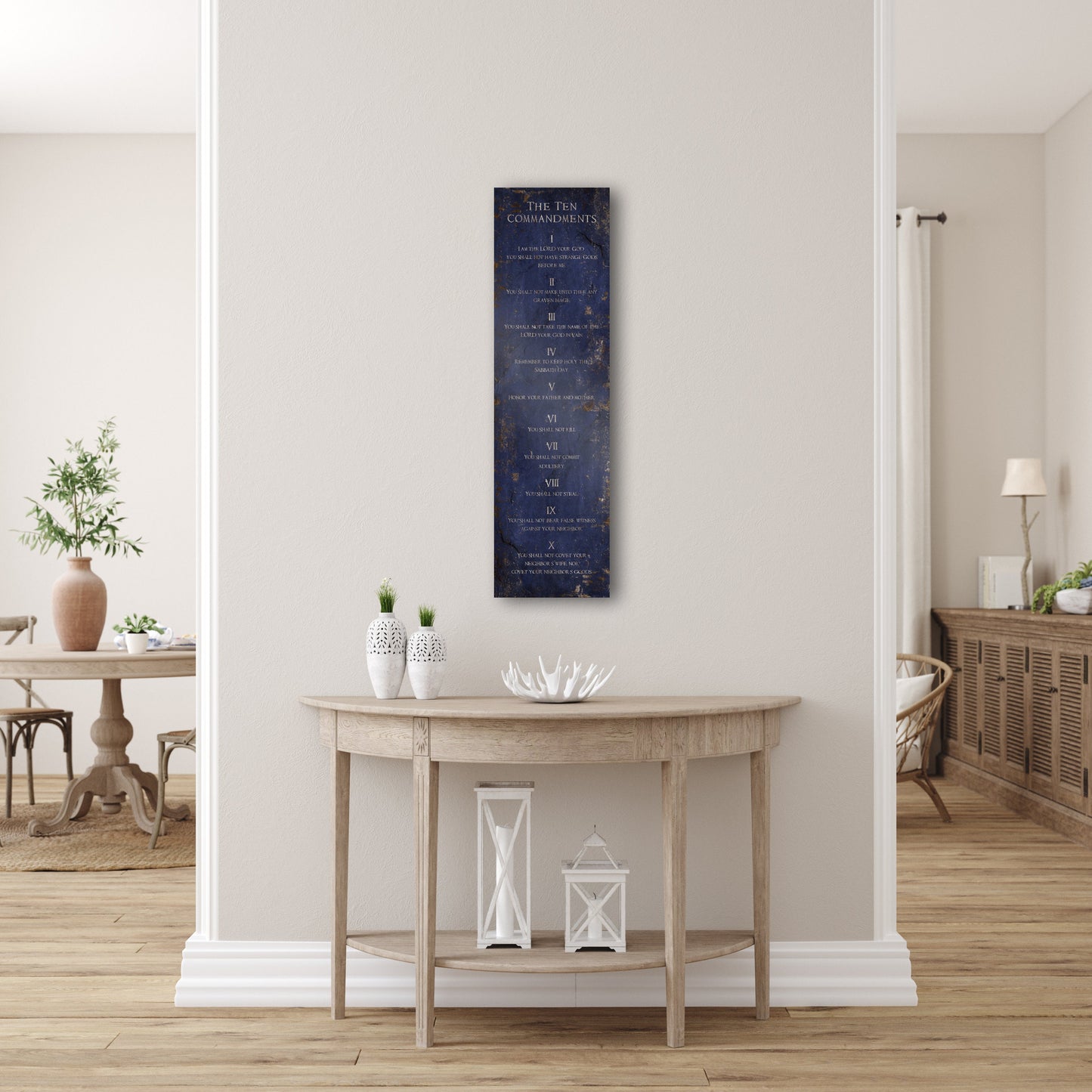 Ten Commandments Saphire Stone Inspired Wall Art - HoneycombProverbs - Signs - Christian Wall Art