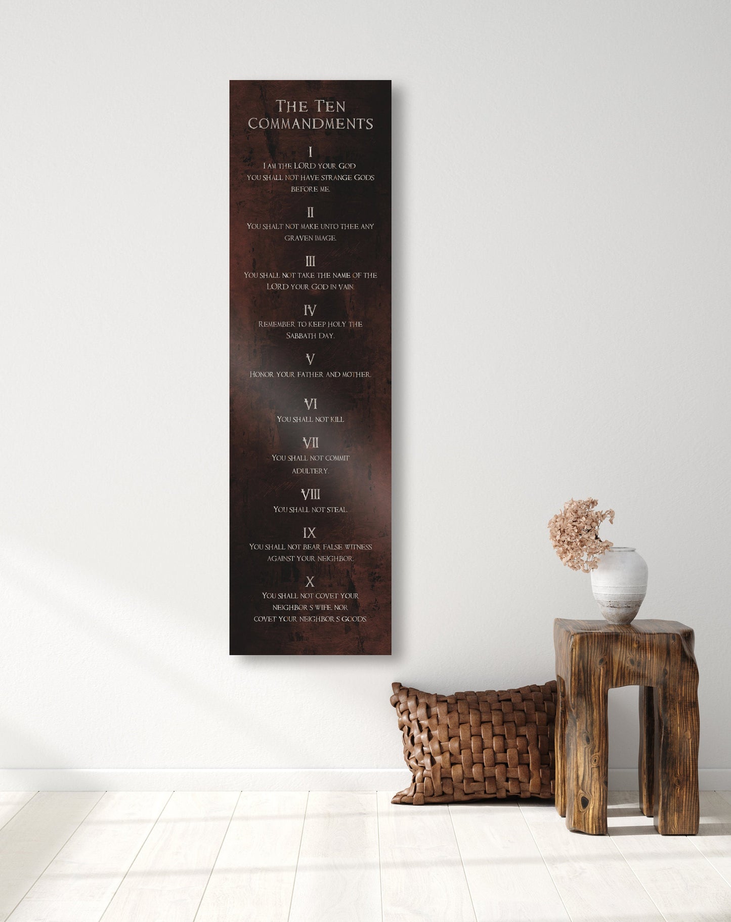 Ten Commandments, Bronze - HoneycombProverbs - Religious Home & Decor - Christian Wall Art