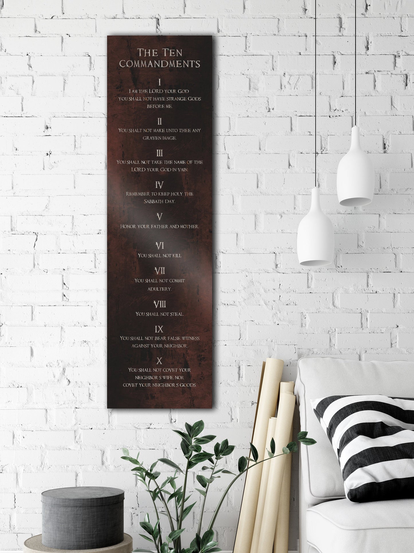 Ten Commandments, Bronze - HoneycombProverbs - Religious Home & Decor - Christian Wall Art