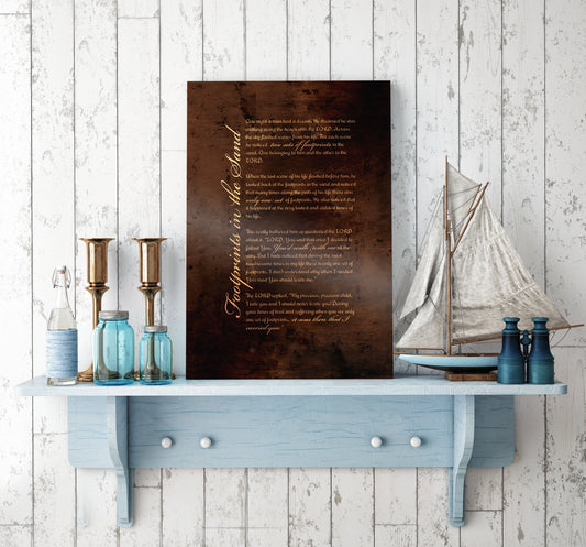 Footprints Poem, Footprints in the Sand - HoneycombProverbs - Religious Home & Decor - Christian Wall Art