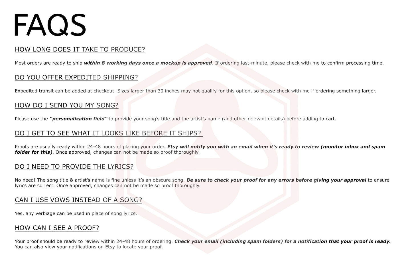 song lyric sign FAQs