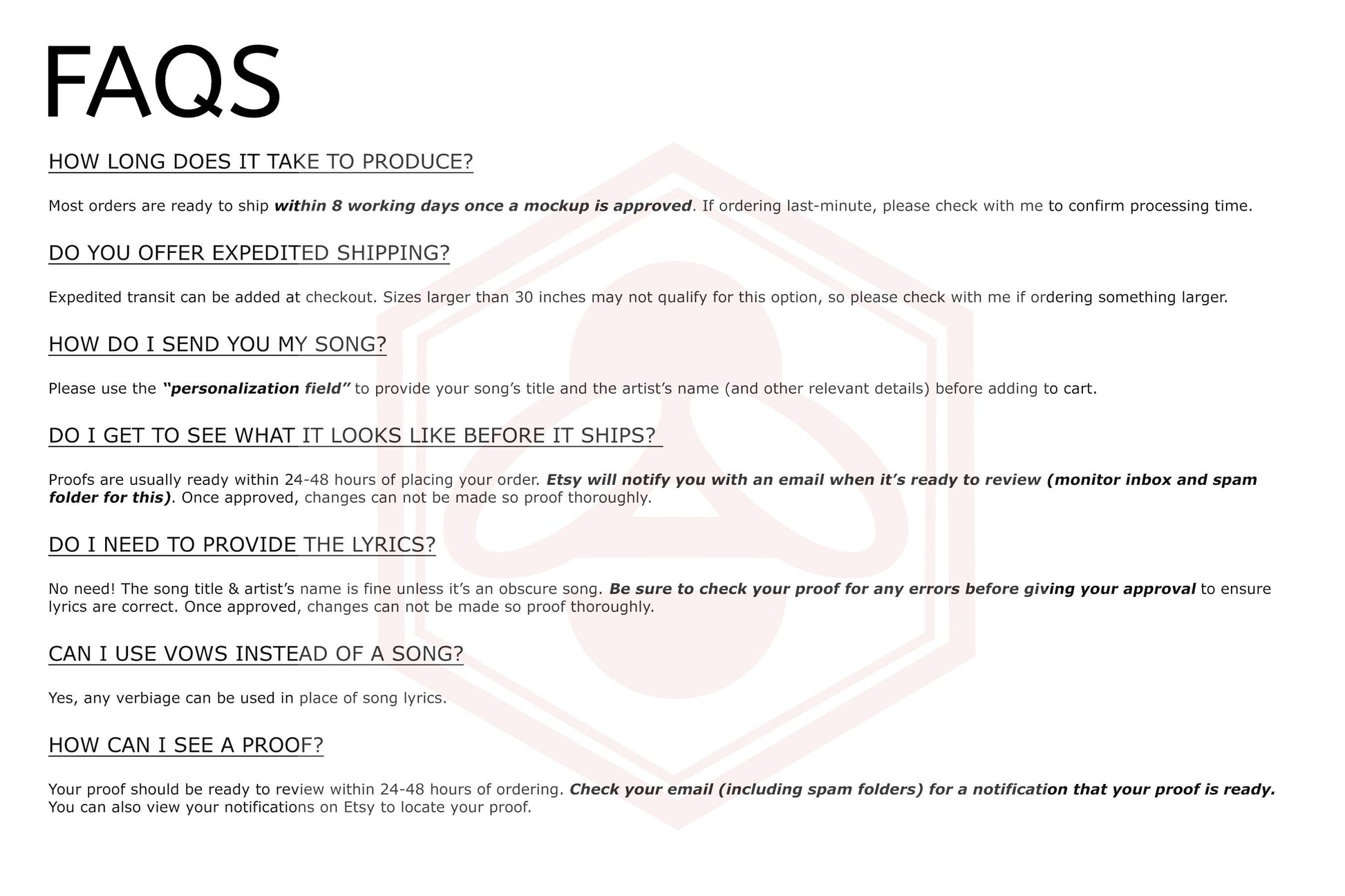 song lyric sign FAQs