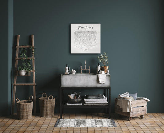 5 Year Anniversary Song Lyric Sign - HoneycombProverbs - Signs - Rustic Lyrics Wall Decor