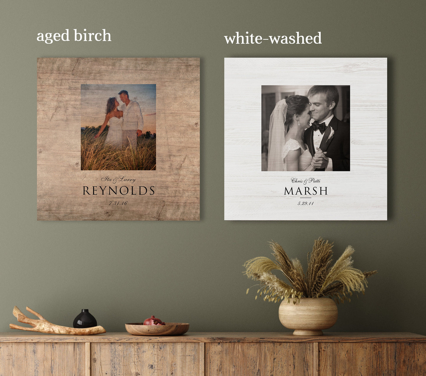 Photo on Wood 5th Anniversary Personalized Keepsake - HoneycombProverbs - Wall Hangings - 5 year anniversary gifts