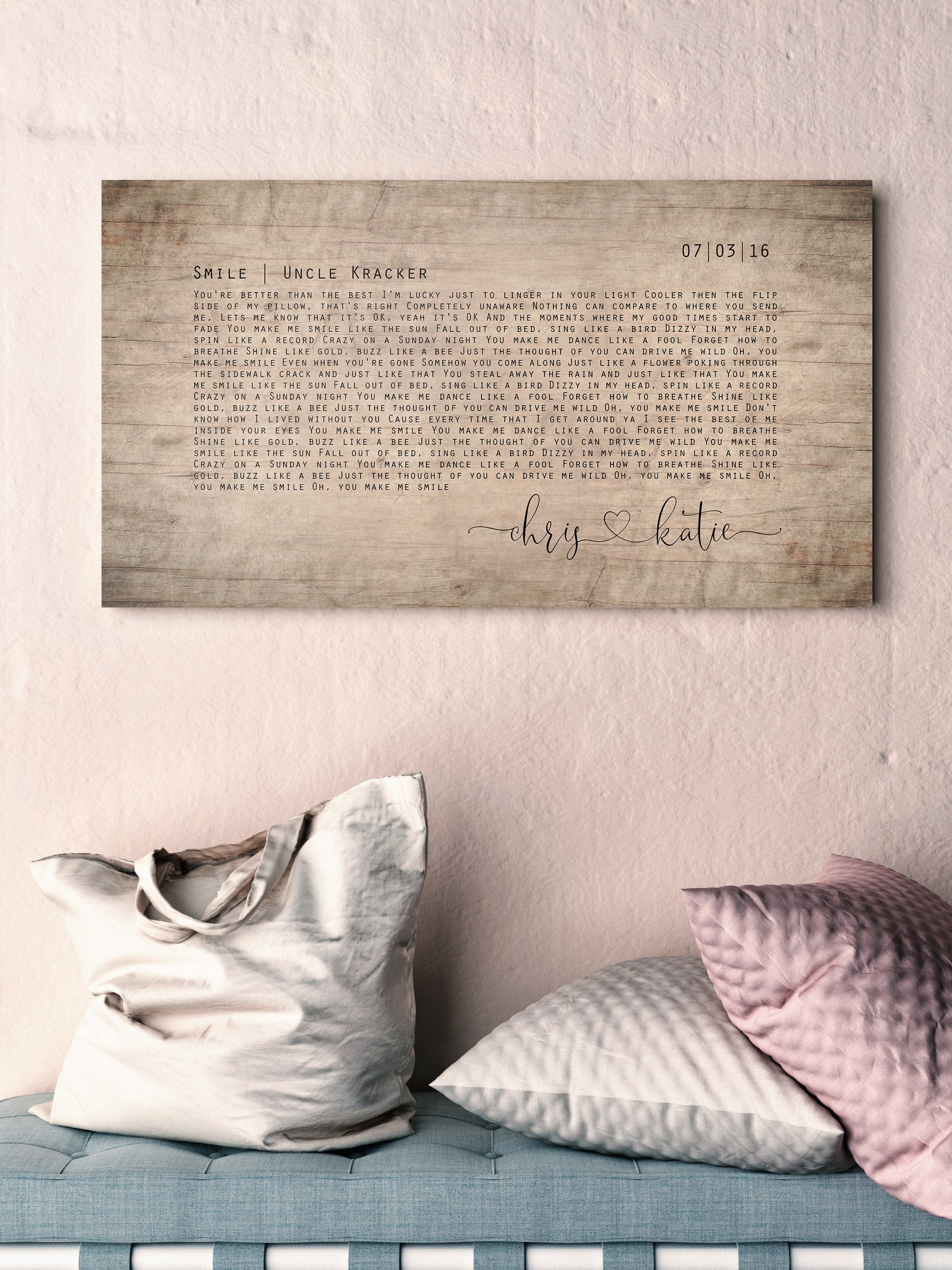 Rustic Orator Wood Song Lyric Sign - HoneycombProverbs - Signs - Rustic Lyrics Wall Decor