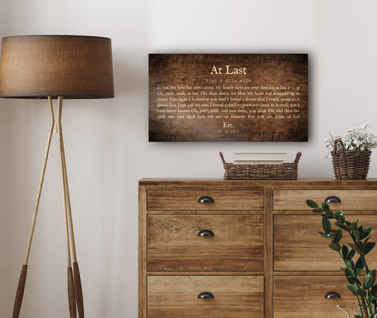 5th Anniversary Wood Song Lyric Sign - HoneycombProverbs - Signs - 5 year anniversary gifts