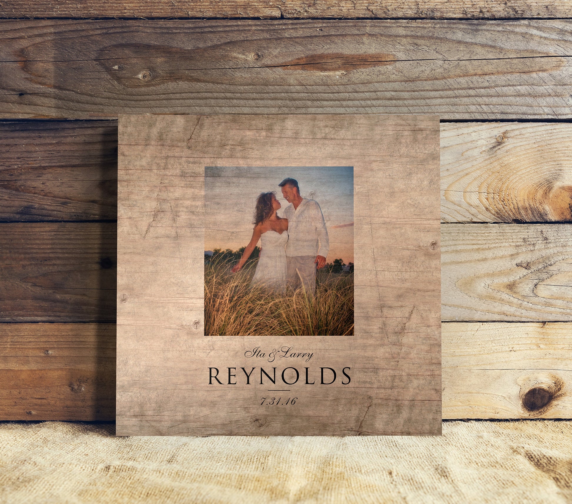 Photo on Wood 5th Anniversary Personalized Keepsake - HoneycombProverbs - Wall Hangings - 5 year anniversary gifts