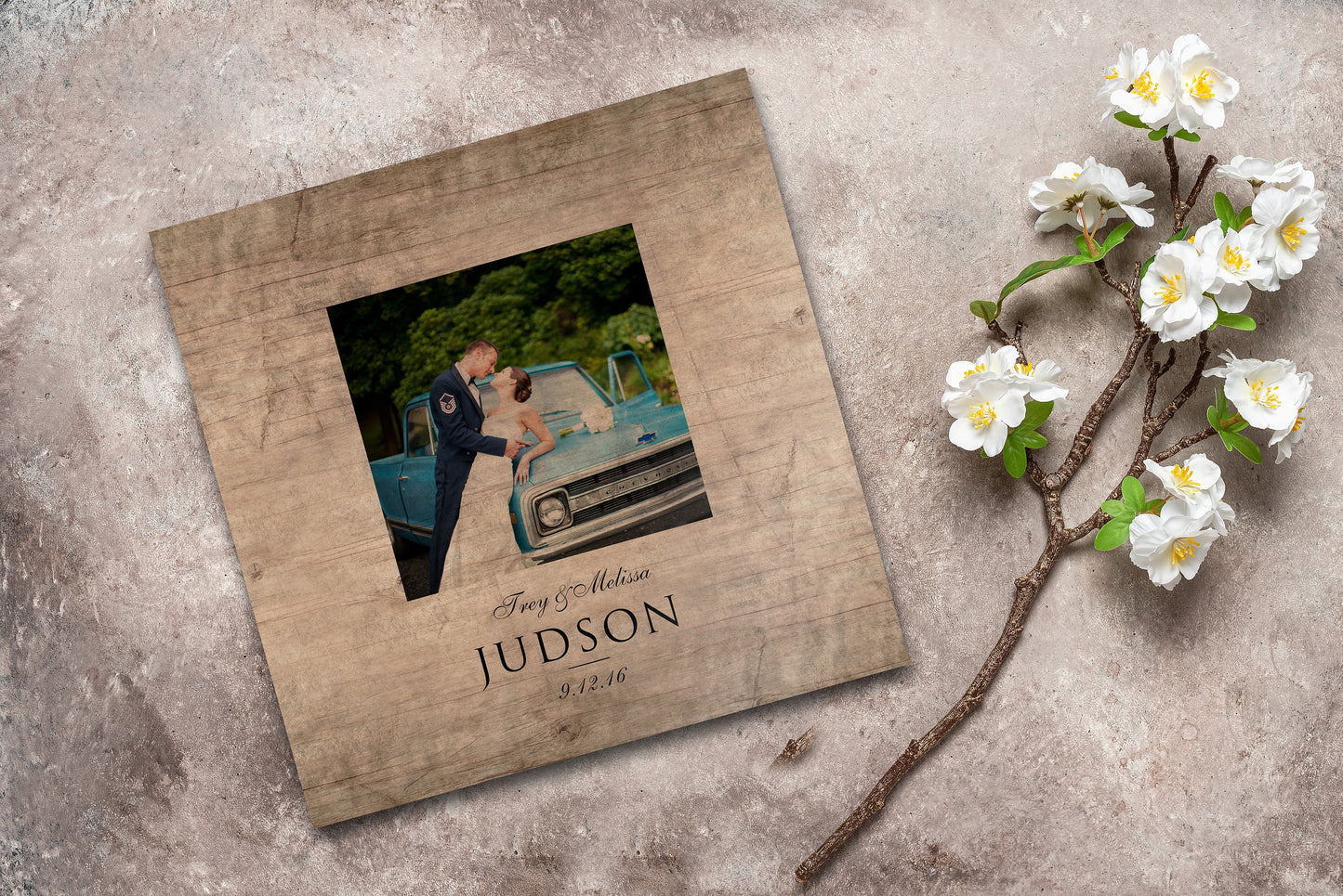 Photo on Wood 5th Anniversary Personalized Keepsake - HoneycombProverbs - Wall Hangings - 5 year anniversary gifts