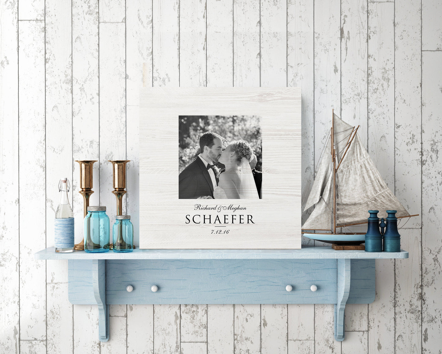 Photo on Wood 5th Anniversary Personalized Keepsake - HoneycombProverbs - Wall Hangings - 5 year anniversary gifts