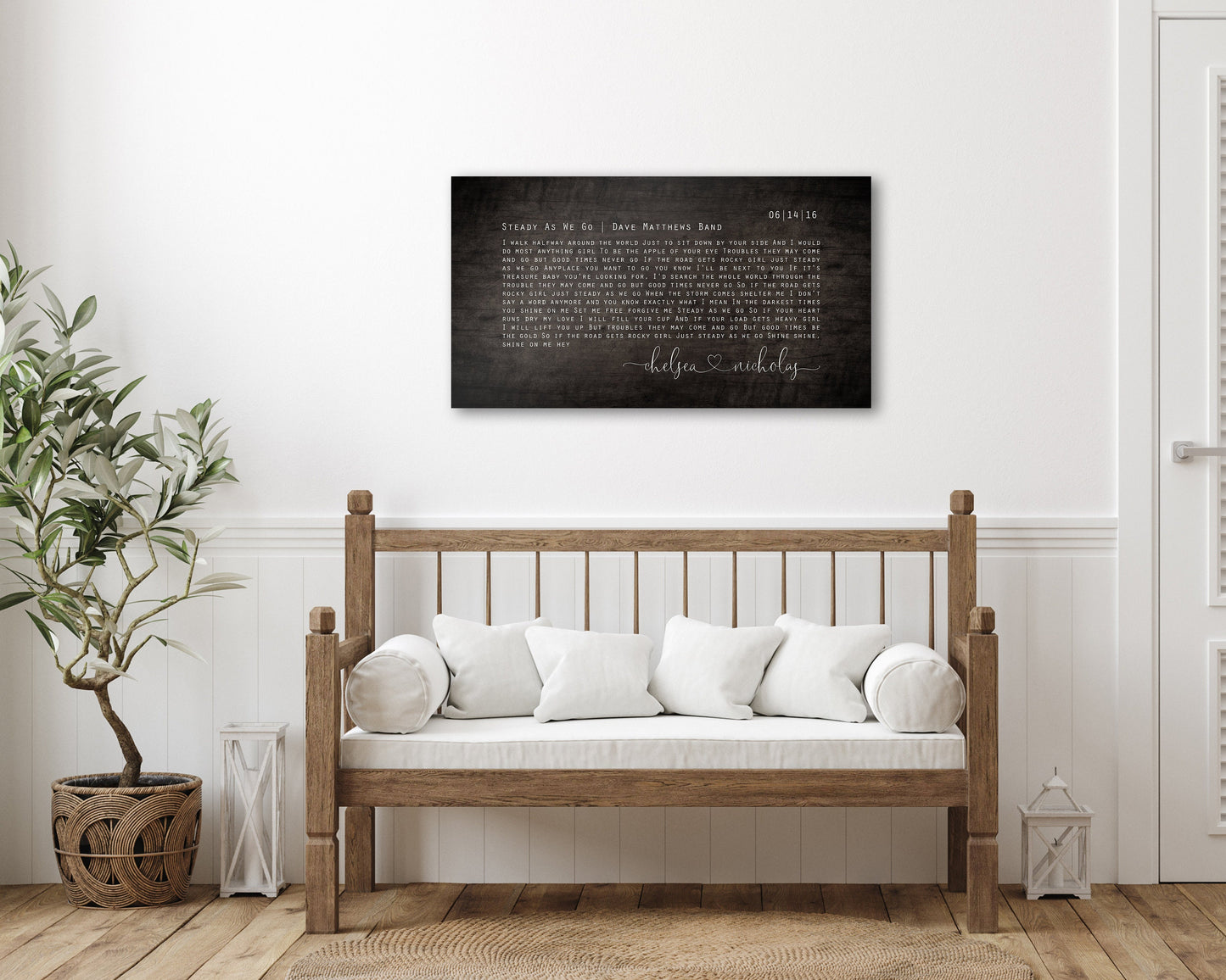 Orator Song Lyrics on Wood for Couples - HoneycombProverbs - Signs - 5 year anniversary gifts