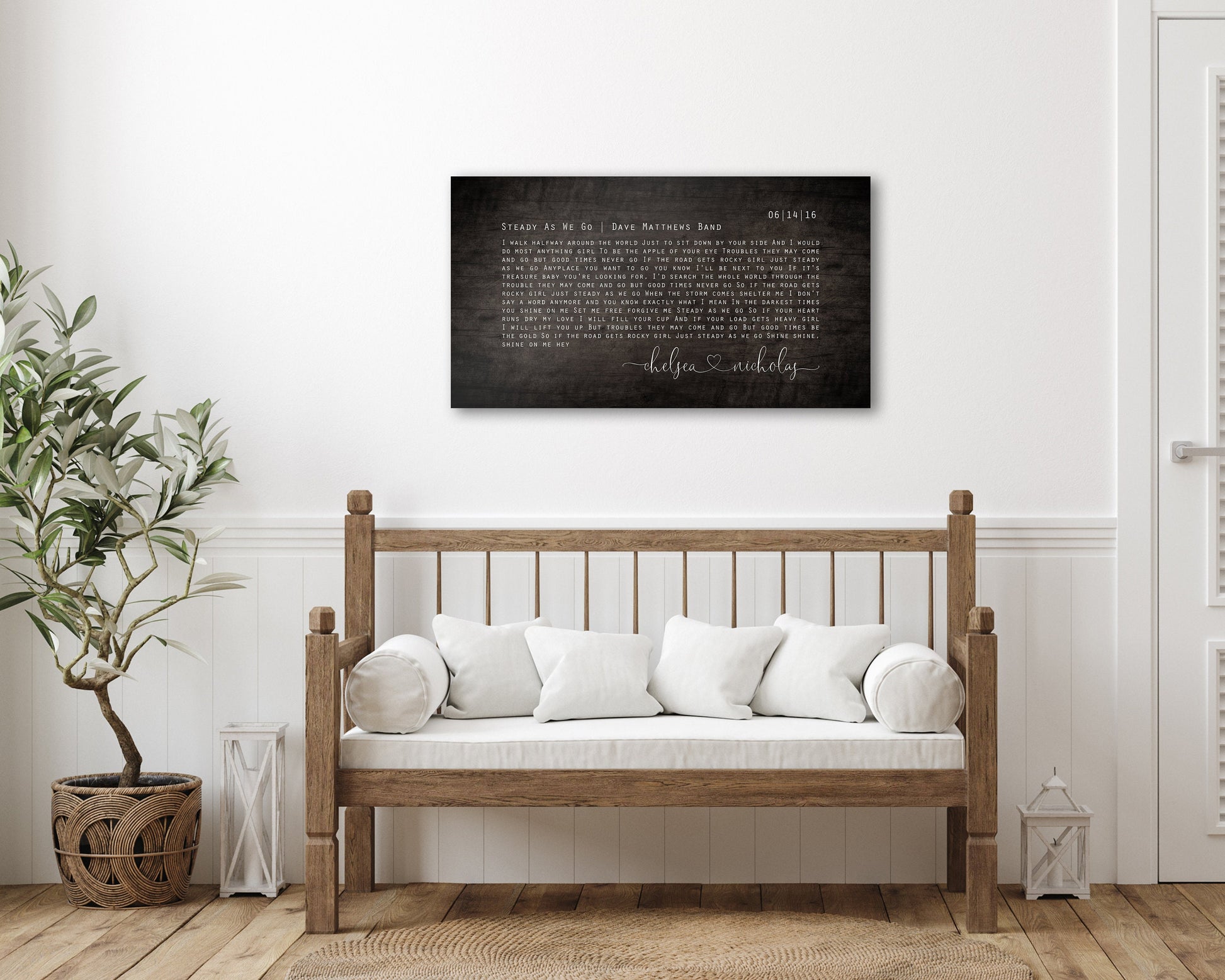 Orator Song Lyrics on Wood for Couples - HoneycombProverbs - Signs - 5 year anniversary gifts