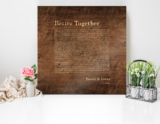 Birch Wood Song Lyric Gift - HoneycombProverbs - Signs - Vintage Lyrics Wall Art