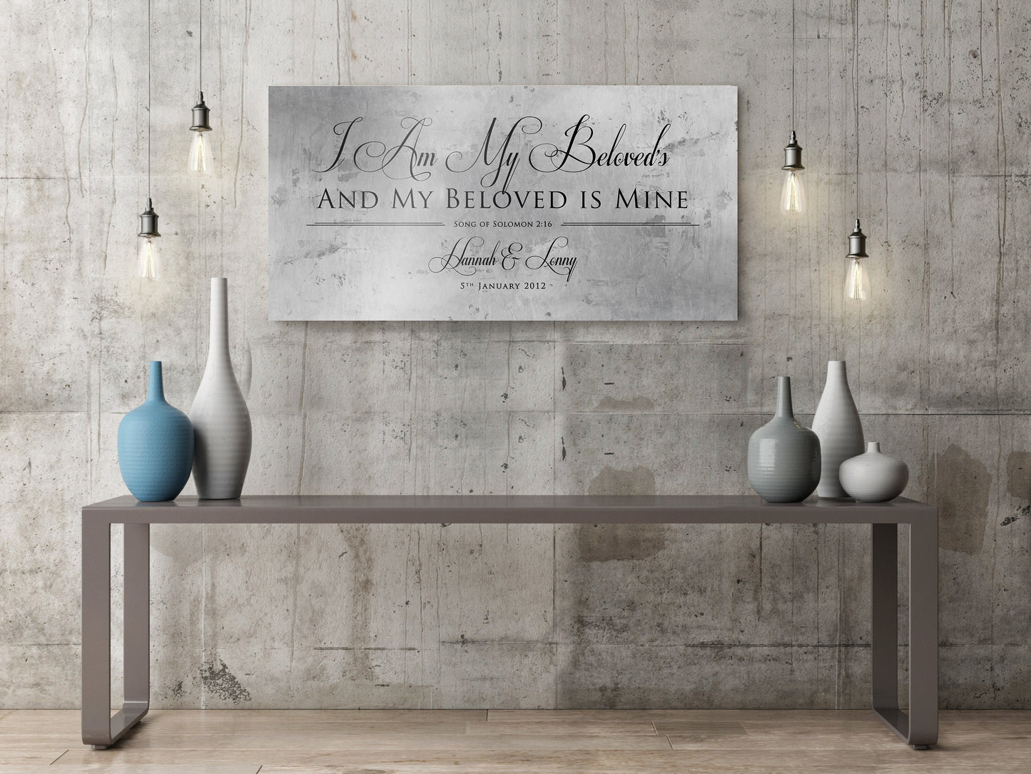 Song of Solomon 6:3, Perfectly Imperfect Tin Anniversary Sign - HoneycombProverbs - Signs - Tin Anniversary Gifts