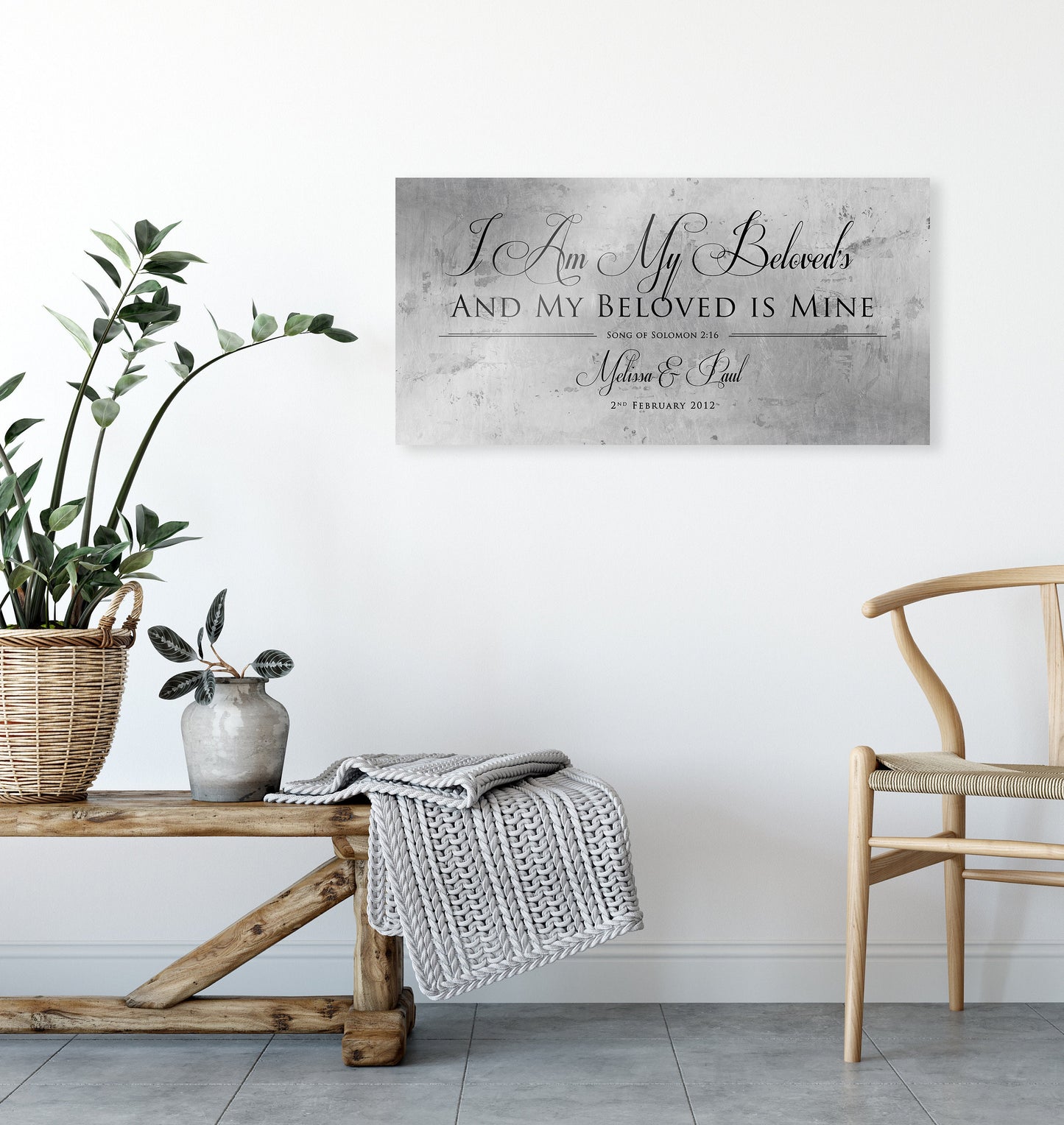 Song of Solomon 6:3, Perfectly Imperfect Tin Anniversary Sign - HoneycombProverbs - Signs - Tin Anniversary Gifts